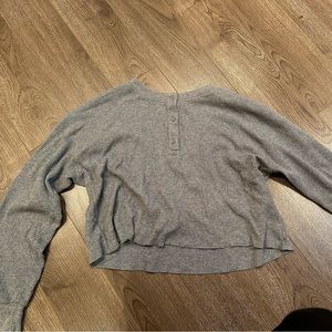 TNA Dark Grey crop long sleeve